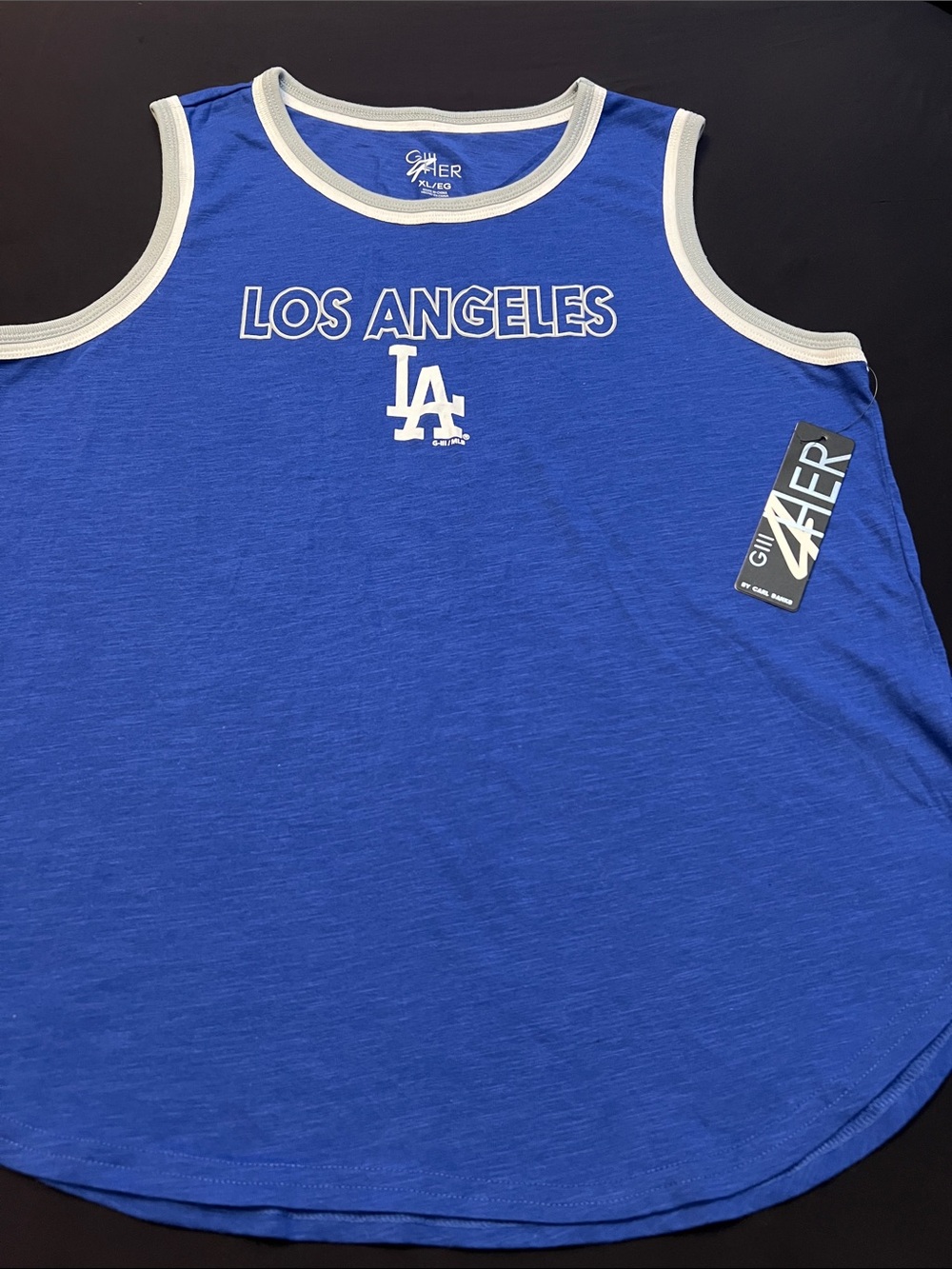 Los Angeles LA Blue Angels women’s Tank Top with White Trim NWT